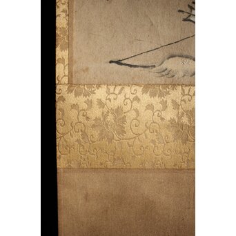 獣擬画 狐 紙本掛軸　Z220 