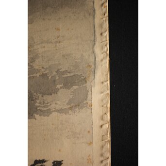 松林桂月 竹林図 絹本水墨まくり　Z221 