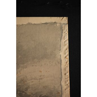 松林桂月 竹林図 絹本水墨まくり　Z221 