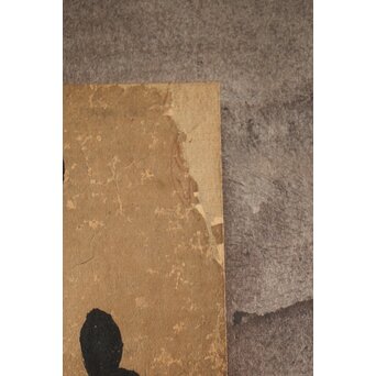 細井広沢/廣澤 七言律詩 紙本水墨まくり　Z223 