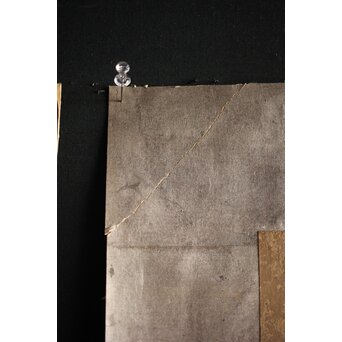 細井広沢/廣澤 七言律詩 紙本水墨まくり　Z223 