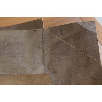 細井広沢/廣澤 七言律詩 紙本水墨まくり　Z223 