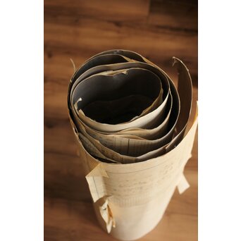 細井広沢/廣澤 七言律詩 紙本水墨まくり　Z223 