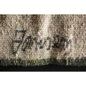 JEAN JANSEM ジャン ジャンセン L'épouvantail/案山子  サイン入タペストリー/絨毯　U221 