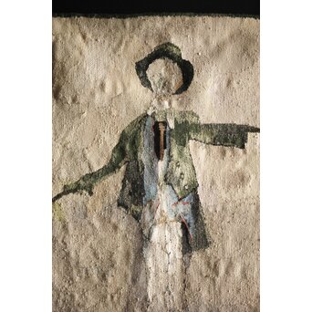 JEAN JANSEM ジャン ジャンセン L'épouvantail/案山子  サイン入タペストリー/絨毯　U221 