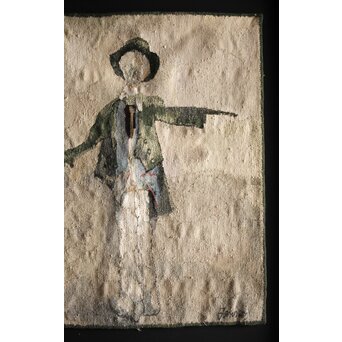 JEAN JANSEM ジャン ジャンセン L'épouvantail/案山子  サイン入タペストリー/絨毯　U221 