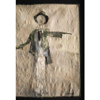 JEAN JANSEM ジャン ジャンセン L'épouvantail/案山子  サイン入タペストリー/絨毯　U221 