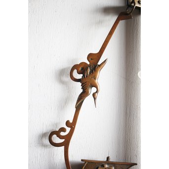 真鍮 宝船の自在鉤　M220 