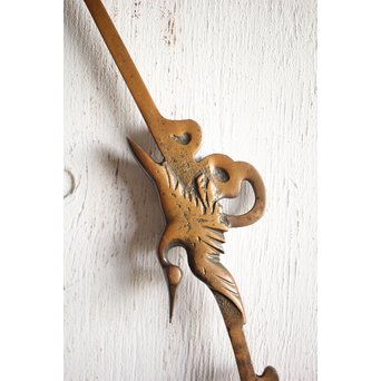 真鍮 宝船の自在鉤　M220 