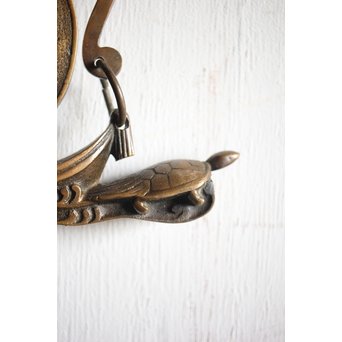 真鍮 宝船の自在鉤　M220 