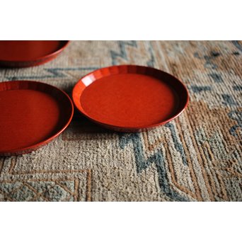 讃岐彫 宗家後藤造 丸型菓子盆 5客　X246 