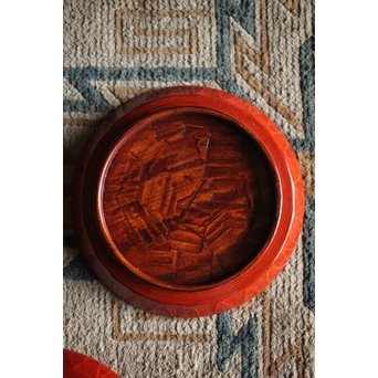 讃岐彫 宗家後藤造 丸型菓子盆 5客　X246 