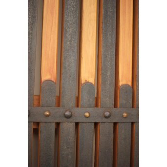 在銘 細身金具尽格子蔵戸　W001Y 