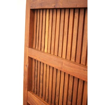 鉄金具尽 波兎と巾着金具 総欅格子蔵戸　W002Y 