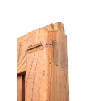 鉄金具尽 波兎と巾着金具 総欅格子蔵戸　W002Y 