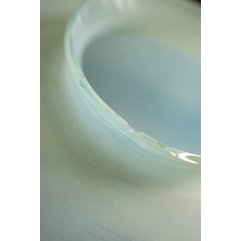 大きなオパールセントガラス 腐食電笠　A1999 