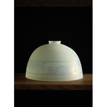 大きなオパールセントガラス 腐食電笠　A1999