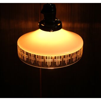 白被せ切子電笠/照明　A2002 