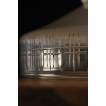 白被せ切子電笠/照明　A2002 