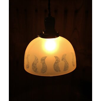 オパールセントガラスの腐食電笠　A2003 