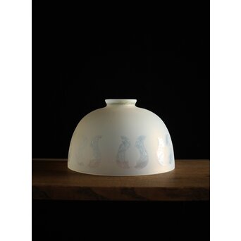 オパールセントガラスの腐食電笠　A2003