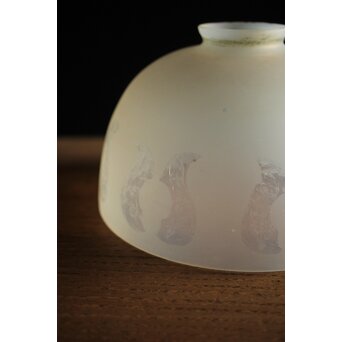 オパールセントガラスの腐食電笠　A2003 