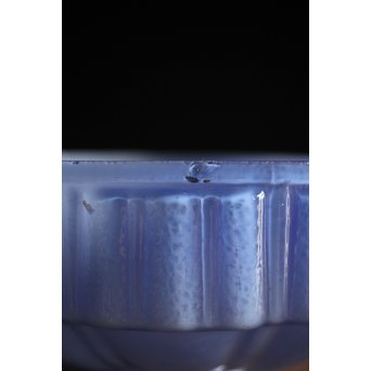 青紫のプレスガラス電笠照明　A2004 