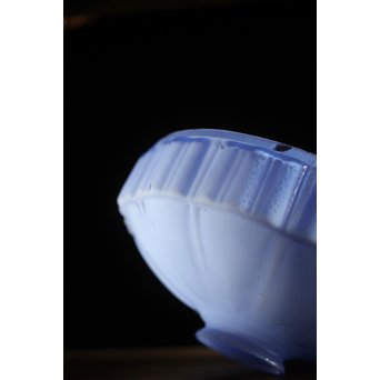 青紫のプレスガラス電笠照明　A2004 