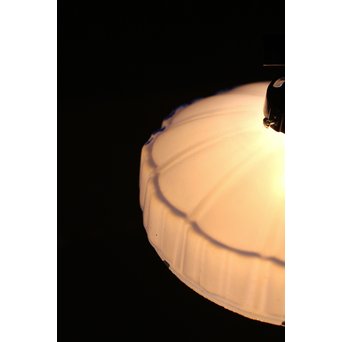 青紫のプレスガラス電笠照明　A2004 