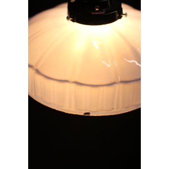 青紫のプレスガラス電笠照明　A2004 