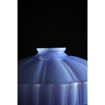 青紫のプレスガラス電笠照明　A2004 