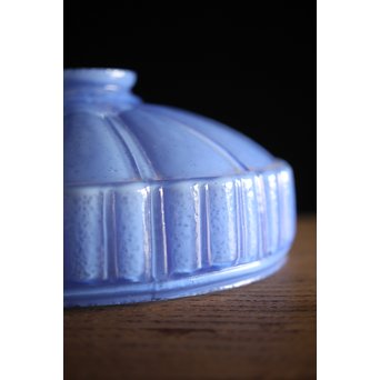 青紫のプレスガラス電笠照明　A2004 