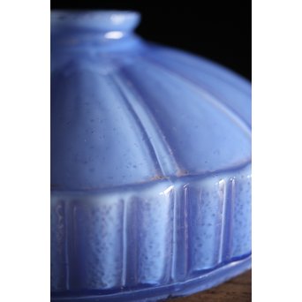 青紫のプレスガラス電笠照明　A2004 