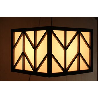 松本民芸家具 四方矢羽照明/電笠　A2008 