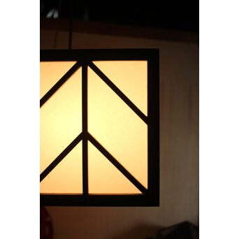 松本民芸家具 四方矢羽照明/電笠　A2008 