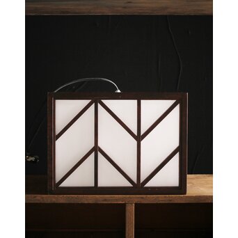 松本民芸家具 四方矢羽照明/電笠　A2008