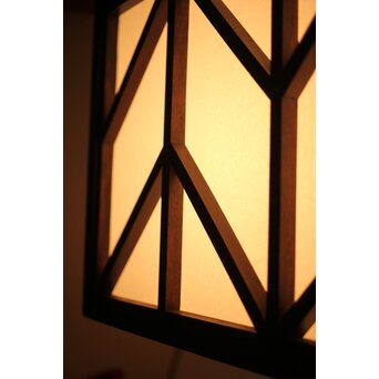 松本民芸家具 四方矢羽照明/電笠　A2008 