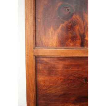 市松襖 欅黒柿肥松 意匠建具 4枚1組　B994Y 