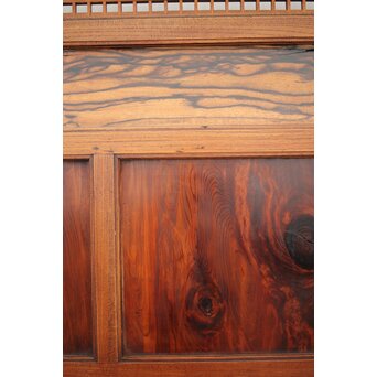 市松襖 欅黒柿肥松 意匠建具 4枚1組　B994Y 