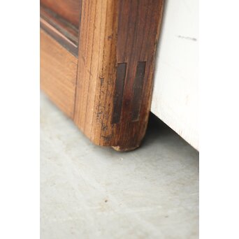 市松襖 欅黒柿肥松 意匠建具 4枚1組　B994Y 