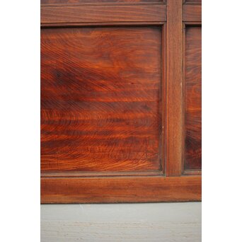 市松襖 欅黒柿肥松 意匠建具 4枚1組　B994Y 