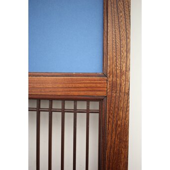 市松襖 欅黒柿肥松 意匠建具 4枚1組　B994Y 