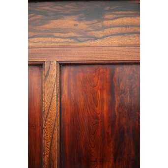 市松襖 欅黒柿肥松 意匠建具 4枚1組　B994Y 