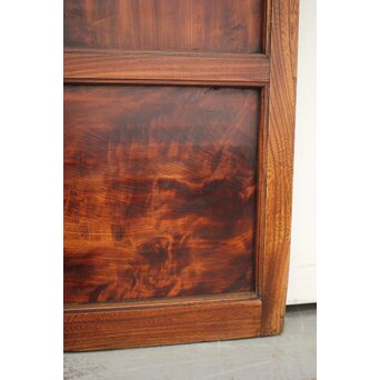 市松襖 欅黒柿肥松 意匠建具 4枚1組　B994Y 