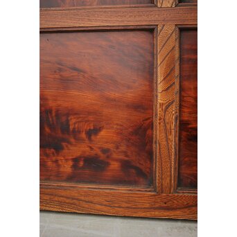 市松襖 欅黒柿肥松 意匠建具 4枚1組　B994Y 