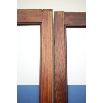 市松襖 欅黒柿肥松 意匠建具 4枚1組　B994Y 