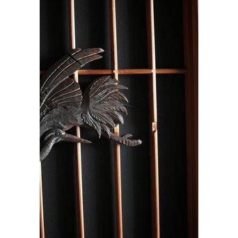 鶴の木彫書院 4枚1組　R0020 