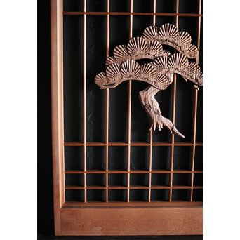 鶴の木彫書院 4枚1組　R0020 