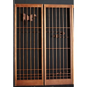 鶴の木彫書院 4枚1組　R0020 