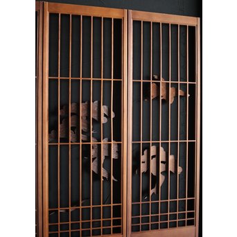 鶴の木彫書院 4枚1組　R0020 